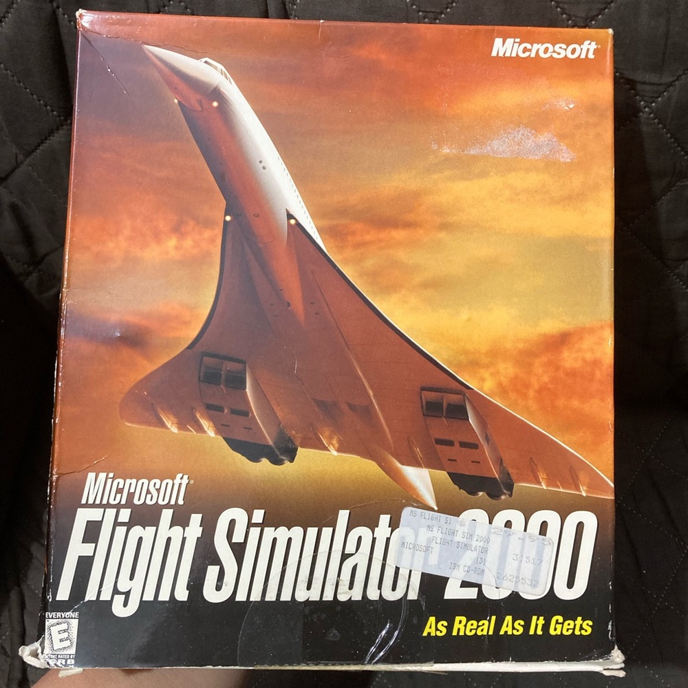 NEW Vintage Microsoft Flight Simulator 2000 (PC, 1999) Manuals & CD